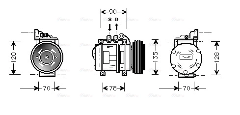 Compressor, air conditioning (AUK018)