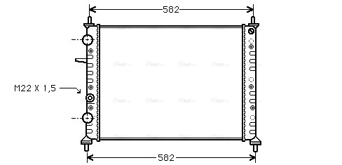 Radiator, engine cooling (FT2161)