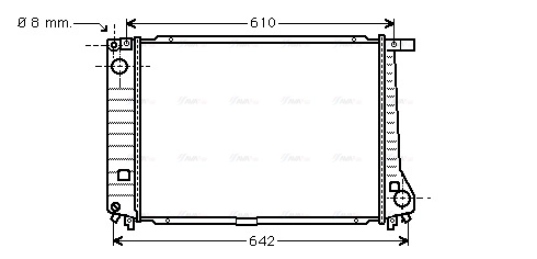 Radiator, engine cooling (BW2104)
