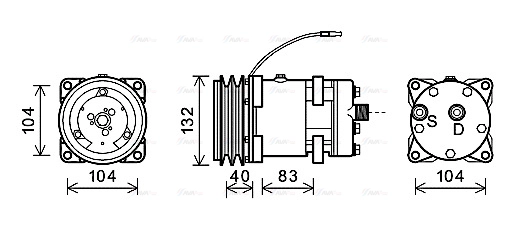 Compressor, air conditioning (VEAK002)