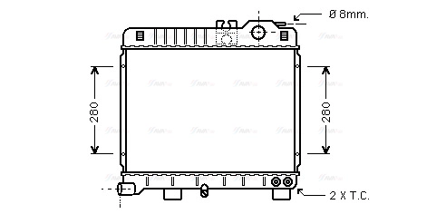 Radiator, engine cooling (BW2151)