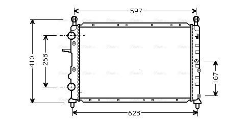 Radiator, engine cooling (FT2322)