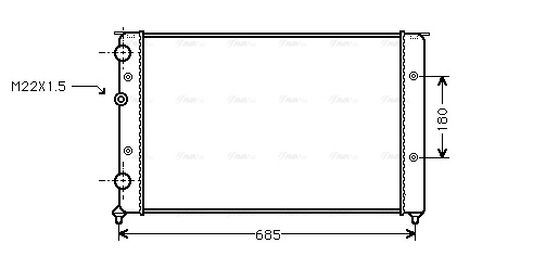 Radiator, engine cooling (VNA2124)