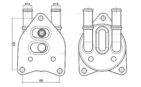 Oil Cooler, automatic transmission (PE3432)