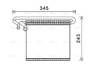 Evaporator, air conditioning (FDV491)