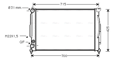 Radiator, engine cooling (AIA2105)