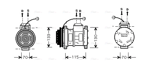 Compressor, air conditioning (BWK065)