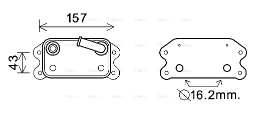 Oil Cooler, engine oil (VO3169)