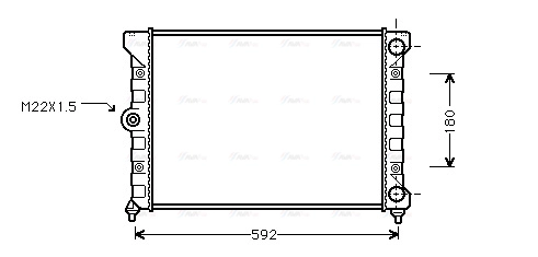 Radiator, engine cooling (VN2099)
