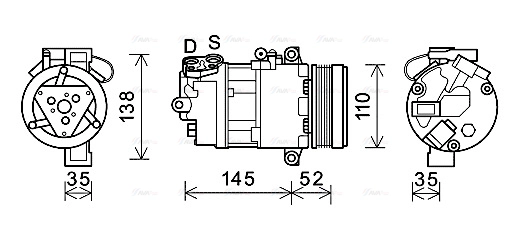 Compressor, air conditioning (BWAK545)