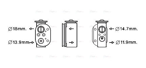 Expansion Valve, air conditioning (BW1497)