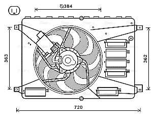 Fan, engine cooling (FD7556)