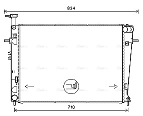 Radiator, engine cooling (HY2387)