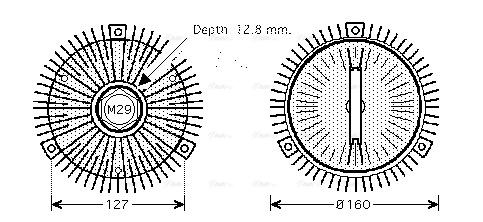 Clutch, radiator fan (MSC422)