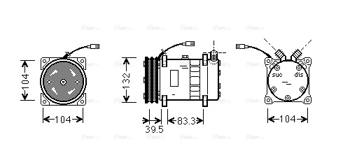 Compressor, air conditioning (UVAK042)