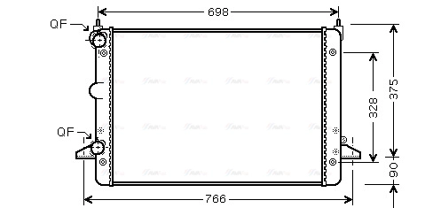 Radiator, engine cooling (FDA2396)