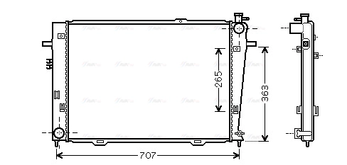 Radiator, engine cooling (HY2126)