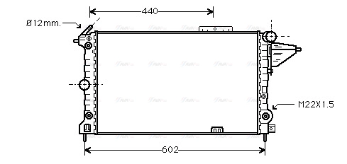 Radiator, engine cooling (OLA2120)