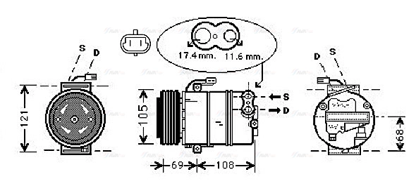 Compressor, air conditioning (OLAK316)