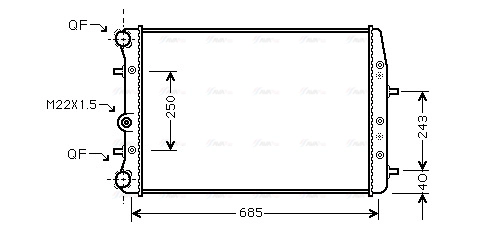 Radiator, engine cooling (SA2014)