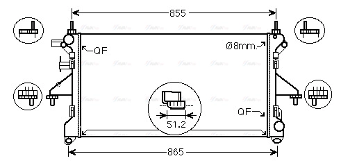 Radiator, engine cooling (FT2453)