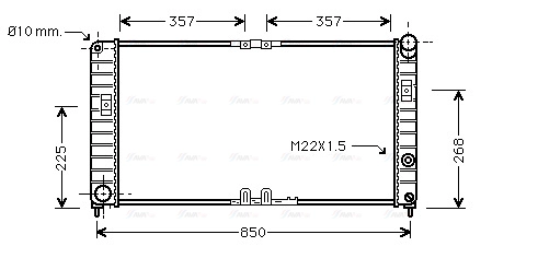 Radiator, engine cooling (OL2285)