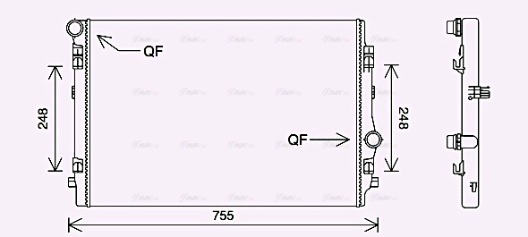 Radiator, engine cooling (VN2398)