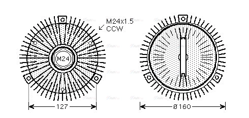 Clutch, radiator fan (BWC327)