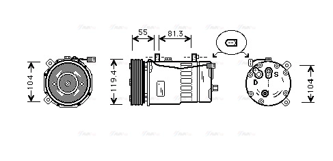 Compressor, air conditioning (AIAK003)