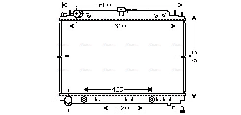Radiator, engine cooling (DN2297)