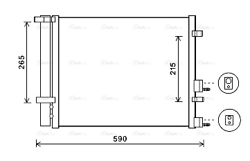Condenser, air conditioning (HY5249D)