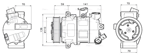 Compressor, air conditioning (VNAK341)