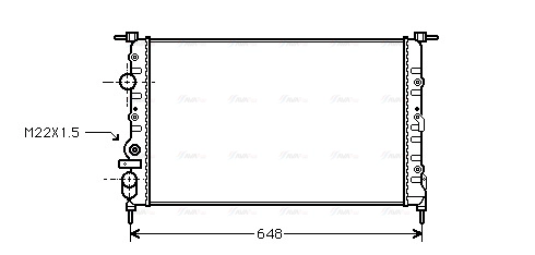 Radiator, engine cooling (RT2198)