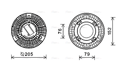 Clutch, radiator fan (VLC058)