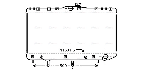 Radiator, engine cooling (TO2180)