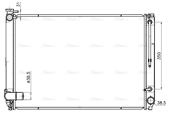 Radiator, engine cooling (TO2791)