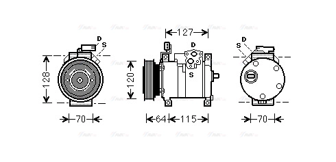 Compressor, air conditioning (CRK115)