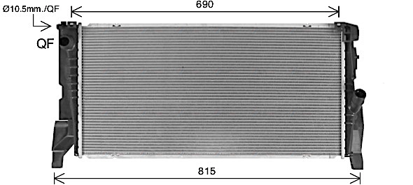 Radiator, engine cooling (BW2588)