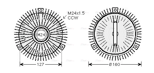 Clutch, radiator fan (BWC323)