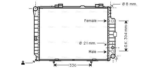 Radiator, engine cooling (MSA2208)
