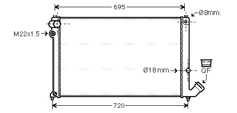 Radiator, engine cooling (PE2179)