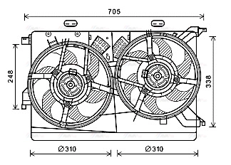 Fan, engine cooling (FT7608)