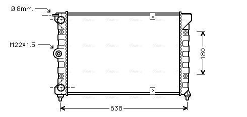 Radiator, engine cooling (VN2018)