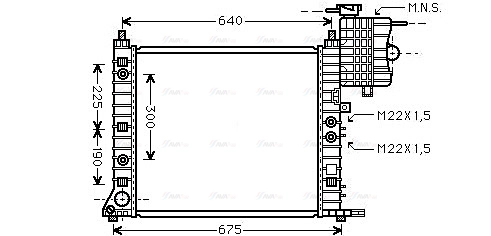 Radiator, engine cooling (MSA2243)