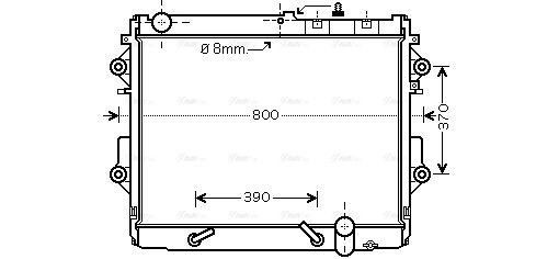 Radiator, engine cooling (TO2490)