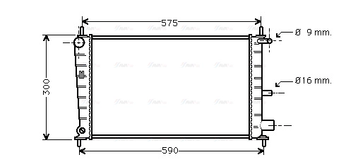 Radiator, engine cooling (FDA2217)