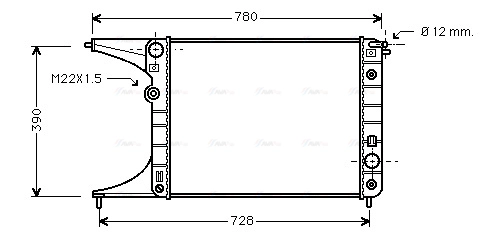 Radiator, engine cooling (OLA2201)