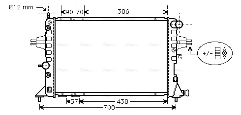 Radiator, engine cooling (OLA2329)