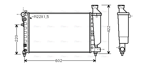Radiator, engine cooling (CN2117)