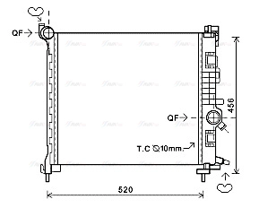 Radiator, engine cooling (OL2562)